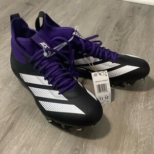 AdiZero purple black & white adidas cleats 11